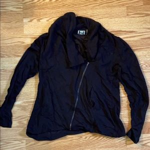Black zip up top